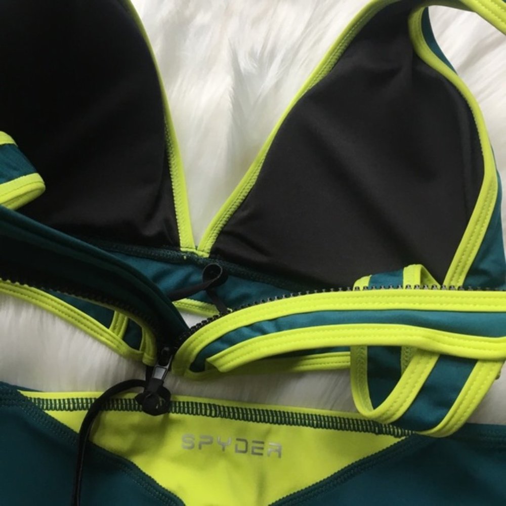 SPYDER 2 Piece Bikini Zip Top & Bottom LARGE NWT - Picture 8 of 16